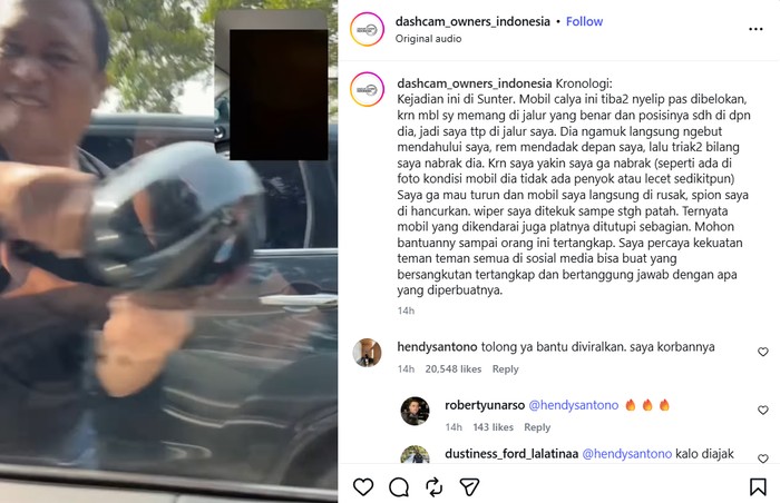 Pengemudi Calya ngamuk