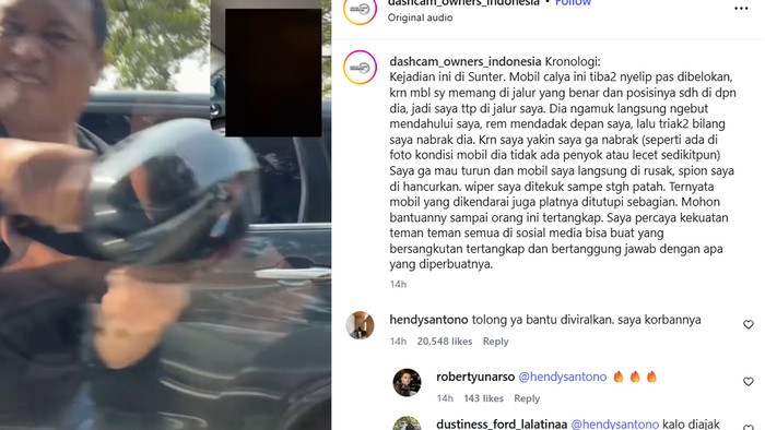 Pengemudi Calya ngamuk
