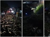 Truk Singkong Vs Truk Pasir Adu Banteng di Lampung, 3 Orang Tewas