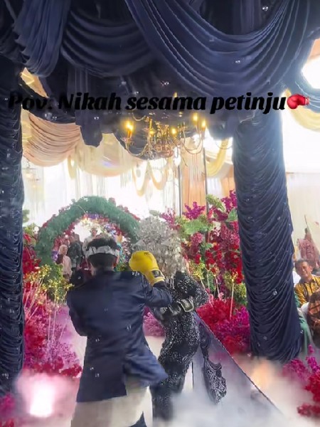 Viral Pengantin di Jambi Sparing Tinju di Pelaminan, Ini Kisah di Baliknya