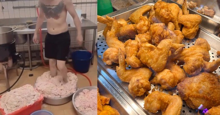 Auto Jijik! Video Karyawan Injak Kulit Ayam Mentah Bikin Restoran Dihujat