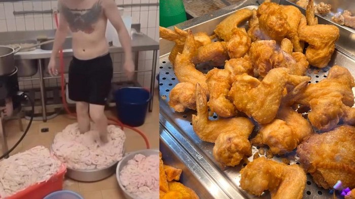 Auto Jijik! Video Karyawan Injak Kulit Ayam Mentah Bikin Restoran Dihujat