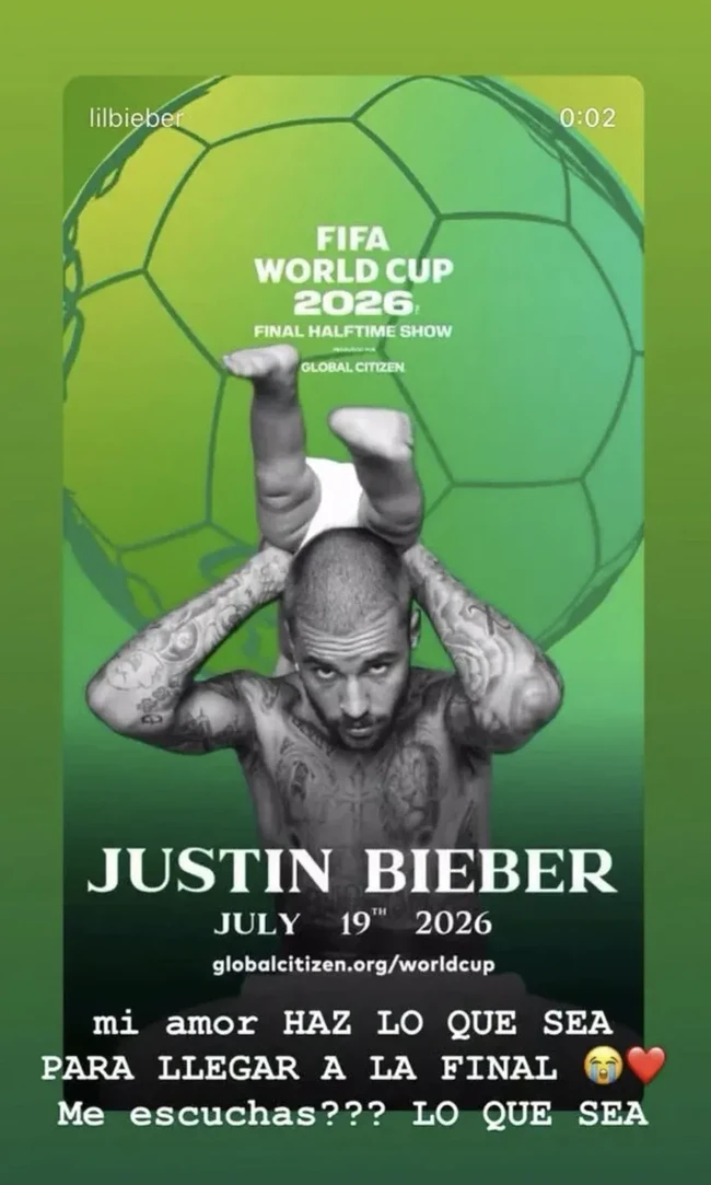 Sebelumnya Ines jadi sorotan karena meminta agar pacarnya untuk terus melaju di Piala Dunia setelah Justin Bieber diumumkan sebagai pengisi acara dalam acara final. “Sayang, lakukan apapun yang kamu bisa untuk masuk final. Apa kamu mendengarkan? Apapun yang kamu bisa,” Foto: Instagram @ineesgaarcia