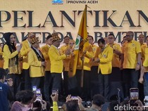 Lantik Pengurus Aceh, Bahlil Ungkap Golkar Dukung Prabowo hingga Selesai