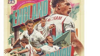 Akun Timnas Inggris di X menyambut laga penting mereka. Foto: X.com