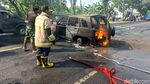 Kebakaran Mobil di Nganjuk