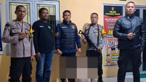 Pria inisial M alias O ditangkap polisi seusai tertangkap basah mencuri tabung LPG 3 kg di Kelurahan Rabangodu Selatan, Kota Bima, NTB, Jumat (10/7/2026). (Footo: Dok. Polsek Rasanae Timur)