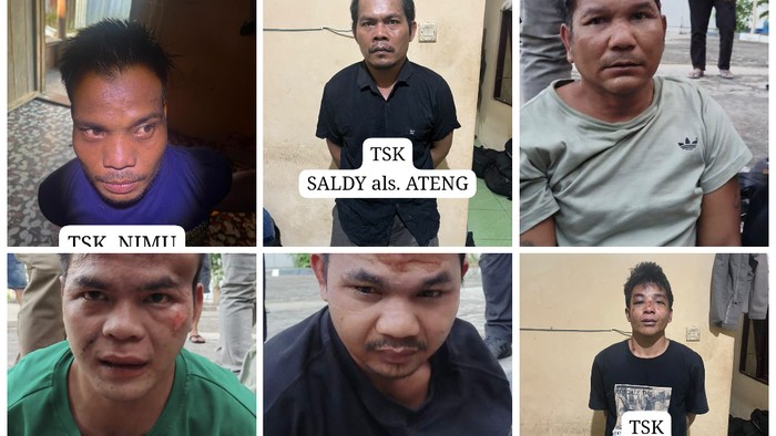Total 9 tersangka jaringan narkoba yang menyerang polisi di Katingan, Kaltim ditangkap polisi, Sabtu (11/9/2026).