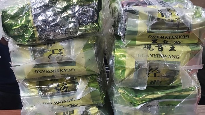Barang bukti sabu yang disita Polda Sumsel dari dua kurir