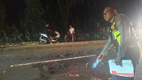 Kondisi salah satu kendaraan yang terlibat kecelakaan beruntun di Jalan Denpasar-Gilimanuk, Sabtu (11/7/2026).