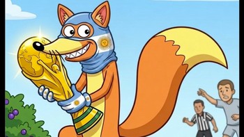 Meme Argentina jadi karakter Swiper dari animasi Dora The Explorer dan mencuri Piala Dunia. Foto: X.com