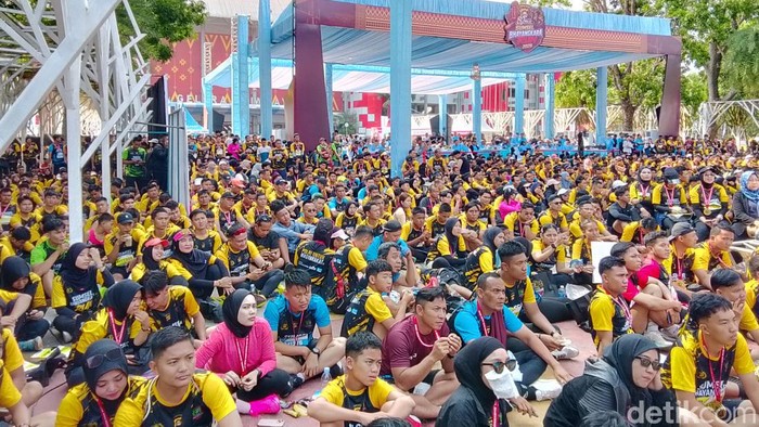 Ribuan peserta Sumsel Bhayangkara Run 2026 Finis di Jakabaring Sport City