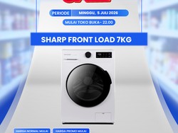 Mesin Cuci Sharp Front Load 7kg Diskon Gede di Transmart Full Day Sale