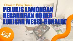 Video: Demam Piala Dunia, Pelukis Lamongan Kebanjiran Order Lukisan Messi-Ronaldo
