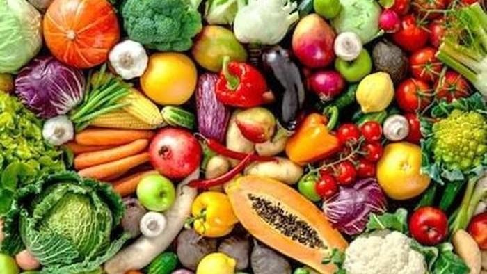 Ilustrasi buah dan sayur