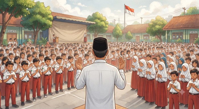 Ilustrasi doa di sekolah