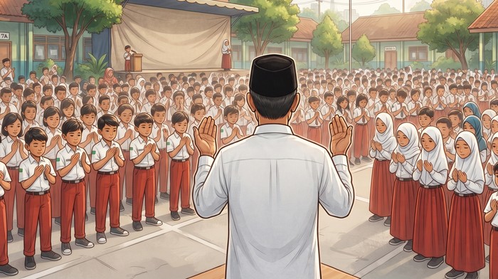 Ilustrasi doa di sekolah