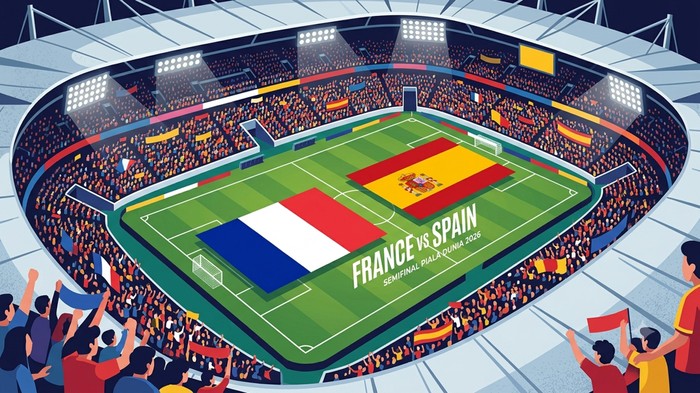 Ilustrasi Prancis Vs Spanyol Semifinal Piala Dunia 2026