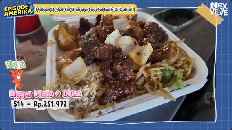 Kantin Stanford University Kantin di Stanford University yang mewah mirip food court mall.