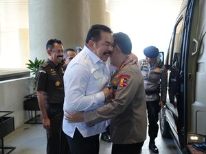 Jaksa Agung Sambut Kapolri di Kejagung: Jangan Pikir Kami Rival atau Versus