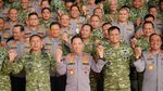 Momen Hangat Silaturahmi Kapolri-Panglima TNI dan Jajaran