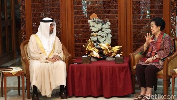 Megawati bertemu Duta Besar Uni Emirat Arab (UEA) untuk Indonesia, Abdulla Salem Obaid Al Dhaheri., Senin (13/7/2026).