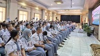 Pada kesempatan itu, Fajar berpesan agar murid memiliki tujuan ketika menjalani studi dan ketika melangkah ke depan. Kesempatan menempuh studi di SMA Labschool menurut Fajar perlu dimanfaatkan dengan baik. Foto: Devita Savitri/detikcom