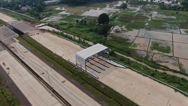Progres Pembangunan Tol Jakarta-Cikampek Selatan. Progres Pembangunan Tol Jakarta-Cikampek Selatan. (Dok. PT Hutama Karya Infrastruktur)