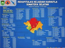 Karhutla Sumsel Meningkat, Lima Daerah Kini Berstatus Zona Merah
