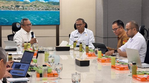 Suasana audiensi Wagub NTT, Johni Asadoma, dengan Sekretaris Kemenko IPK, Ayodhia GL Kalake, di Jakarta, Senin (13/7/2026). (Foto: Dok. Pemprov NTT)