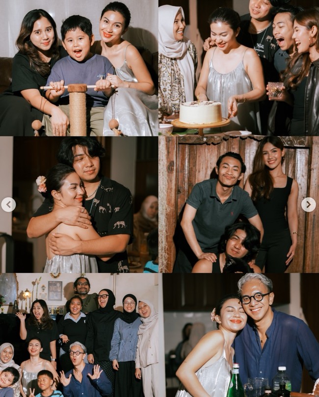 Meski hanya digelar di rumah, acara tampak meriah dengan kehadiran para sahabat, salah satunya desainer kenamaan, Didiet Maulana. Foto: Instagram/@arieltatum