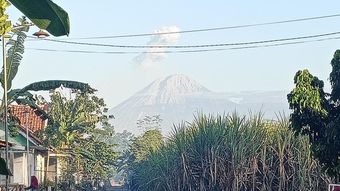 Gunung Semeru kembali erupsi pada Selasa (14/7) pagi