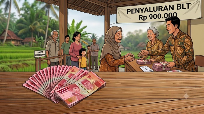 Ilustrasi BLT Rp 900.000.