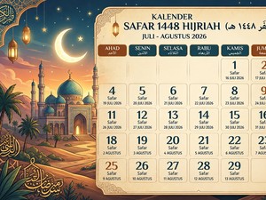 Kalender Bulan Safar 1448 Hijriah Lengkap dengan Tanggal Masehi