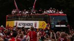 Kerajaan dan Warga Oslo Sambut Timnas Norwegia Bak Pahlawan