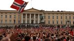 Kerajaan dan Warga Oslo Sambut Timnas Norwegia Bak Pahlawan