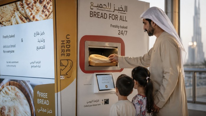 Keren! Dubai Punya Mesin Roti Gratis 24 Jam, Warga Tinggal Tekan Tombol