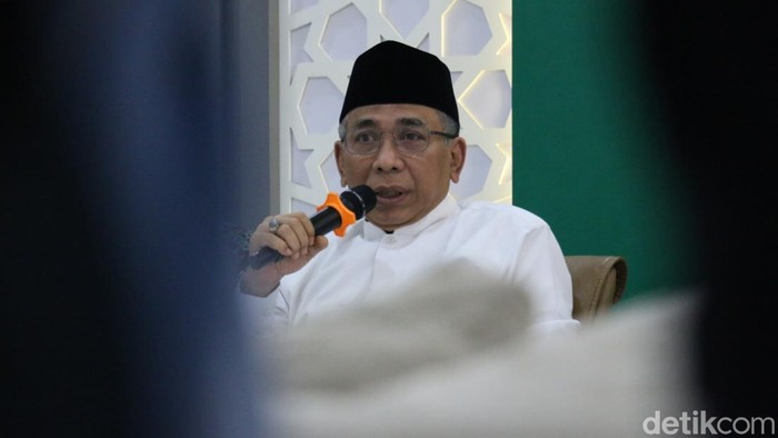 KH Yahya Cholil Staquf di Kantor PBNU, Jakarta Pusat, Selasa (14/7/2026).
