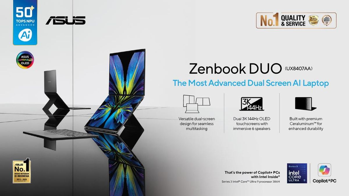 Rekomendasi Laptop Layar Ganda Futuristik, Siap Dukung Produktivitas