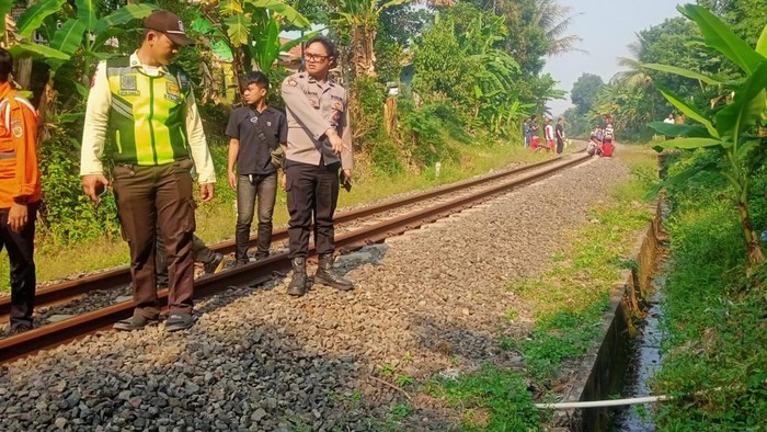 Lokasi tewasnya warga Cianjur akibat tertemper kereta