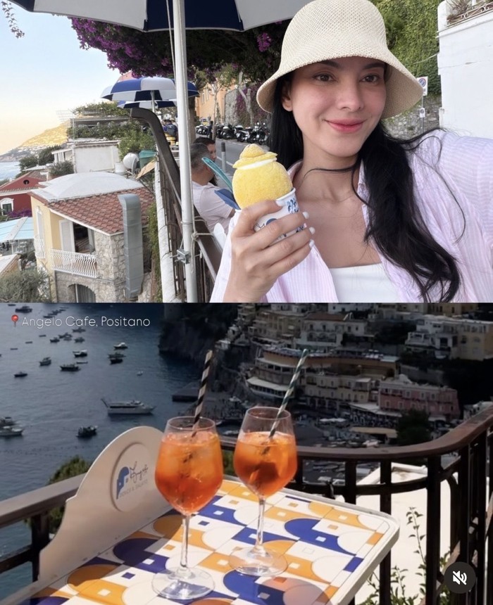 Medina Dina Liburan ke Italia Bareng Gading Marten, Makan Gelato hingga Pasta