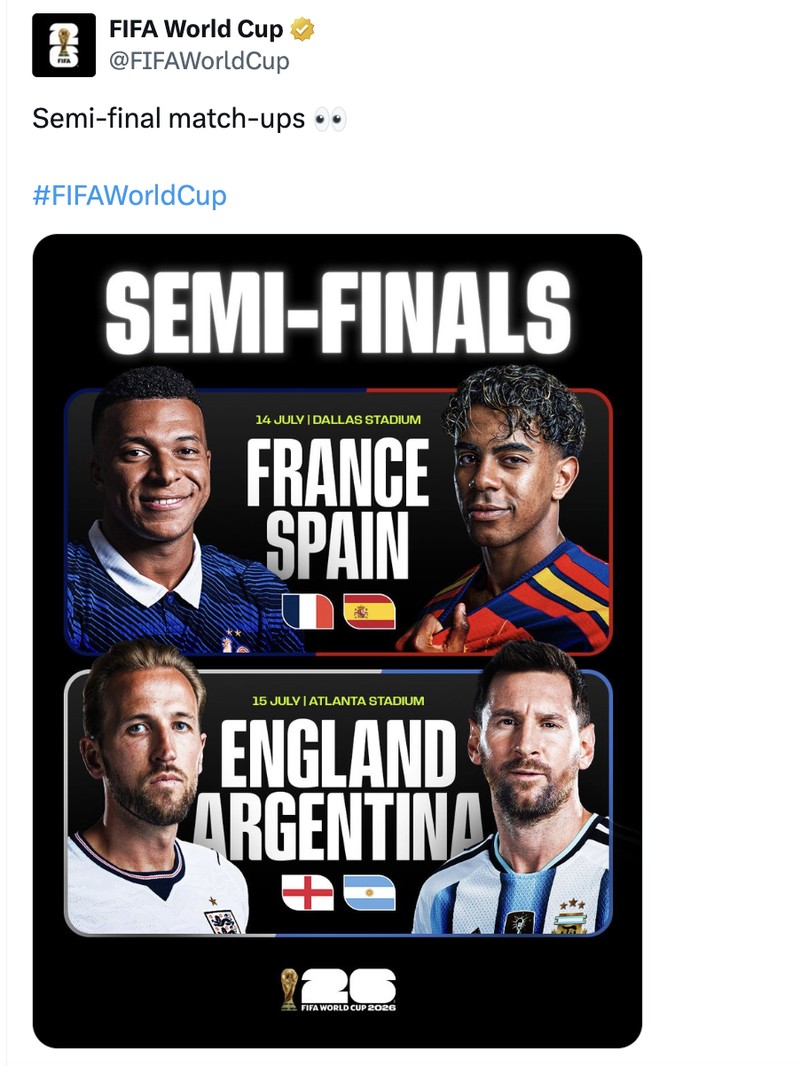 Meme semifinal Piala Dunia