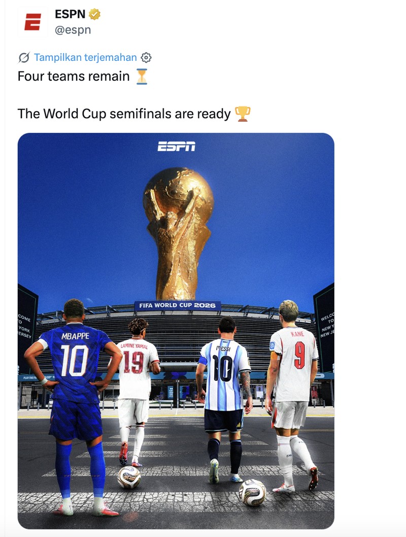 Meme semifinal Piala Dunia