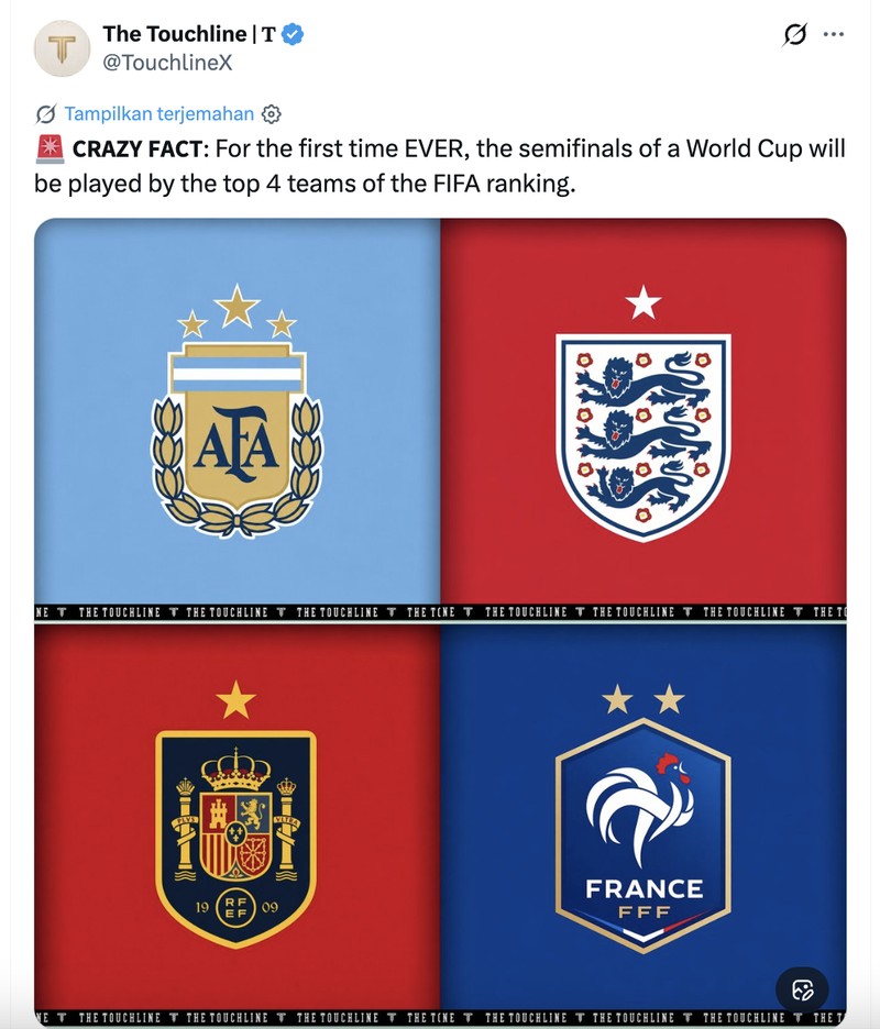 Meme semifinal Piala Dunia