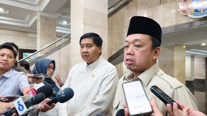 Menteri PKP Maruar Sirait dan Menteri ATR/Kepala BPN Nusron Wahid