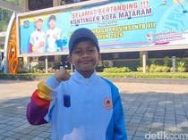 Atlet Sepatu Roda Cilik Asal Mataram Unjuk Gigi di Porprov NTB