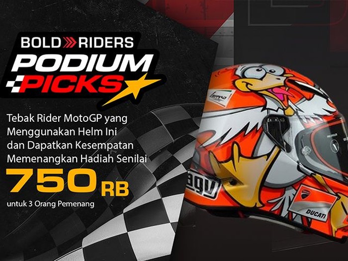 Tebak Rider MotoGP dari Helmnya, Bisa Bawa Pulang Saldo e-Wallet Rp 250 Ribu!