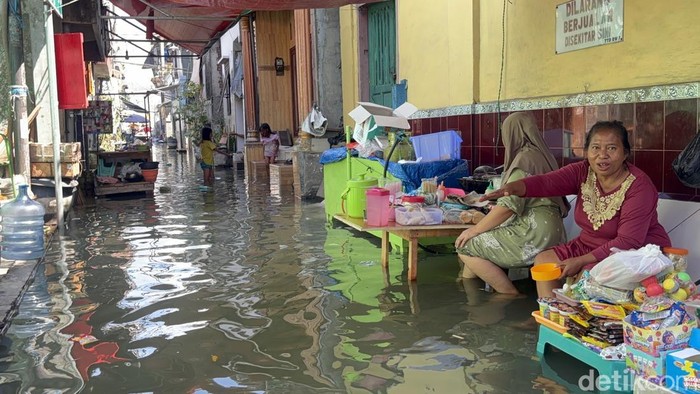 Banjir Rob Rendam Sekolah-Puluhan Rumah Warga di Surabaya