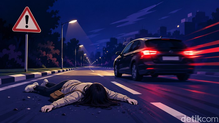 Ilustrasi tabrak lari.