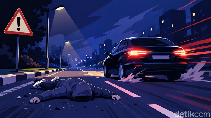 Ilustrasi tabrak lari.